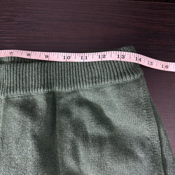 Free People Beach Solar Sweater Set Women Medium Cardigan Pant Lounge Pine Green - Picture 13 of 16